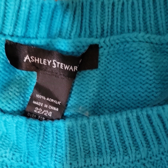 Ashley Stewart Teal Sweater Vest - Picture 2 of 3